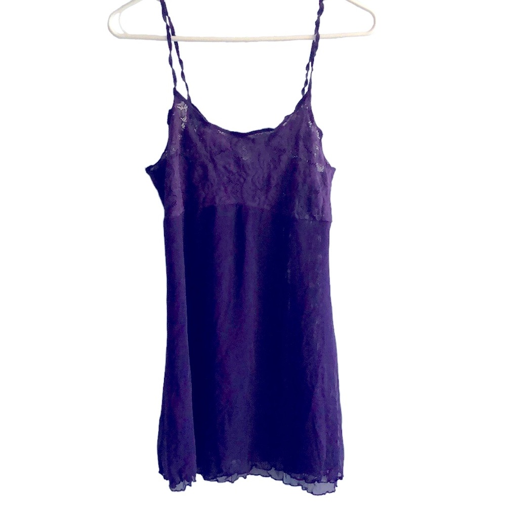 Vintage Preview Collection Lingerie Mini Dress Purple